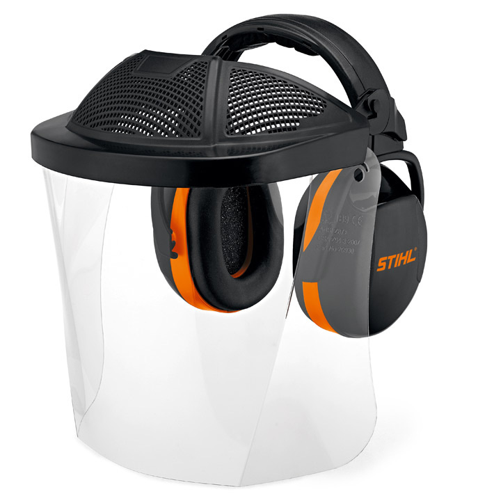 Polycarbonate visor – with ear defenders